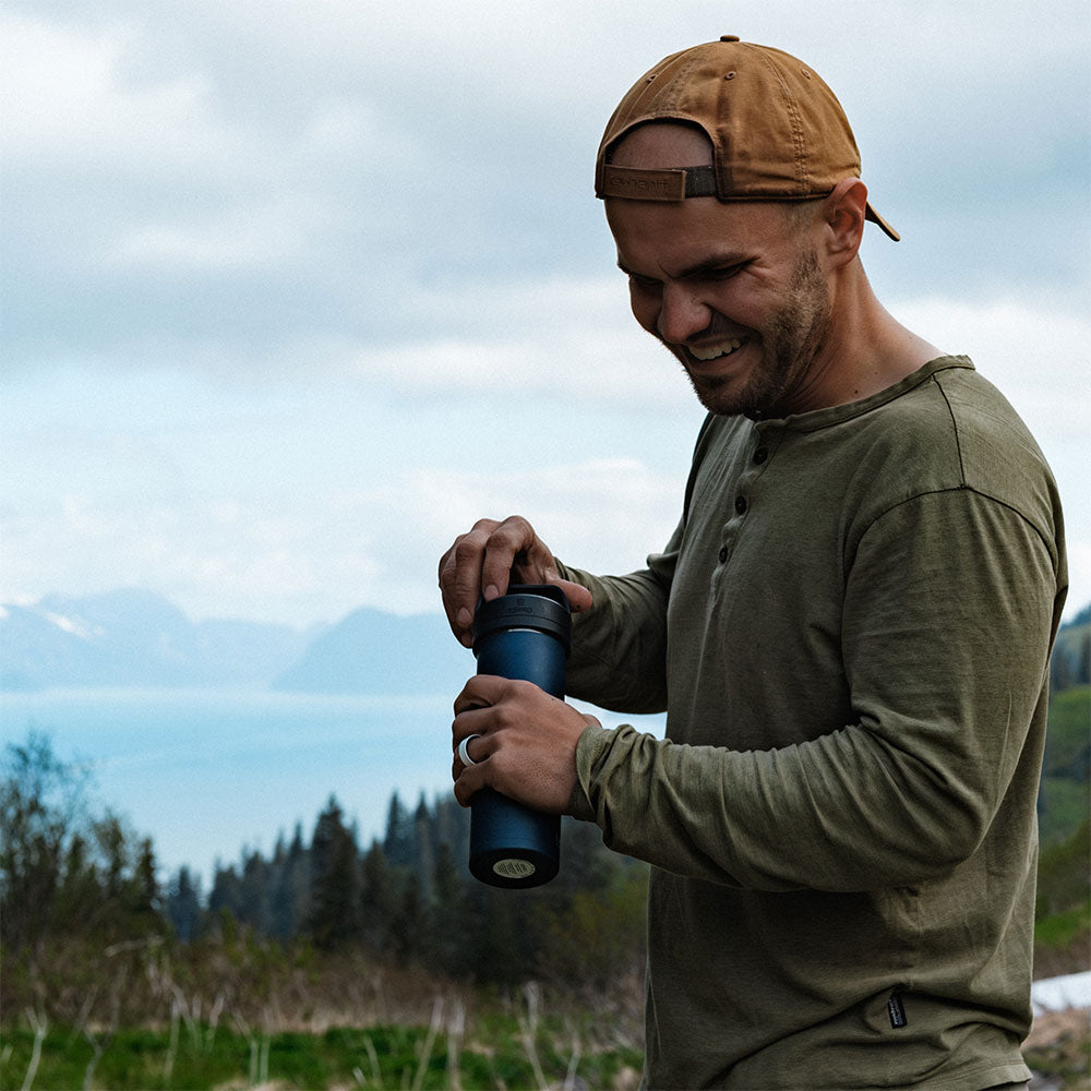 ESPRO P0 Ultralight Travel Coffee Press - Grey (16oz / 473ml)