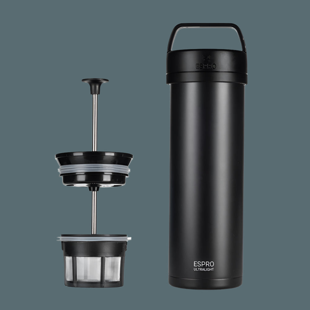 ESPRO P0 Ultralight Travel Coffee Press - Black (16oz / 473ml)