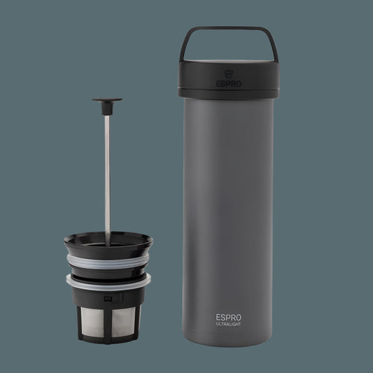 ESPRO P0 Ultralight Travel Coffee Press - Grey  (16oz / 473ml)