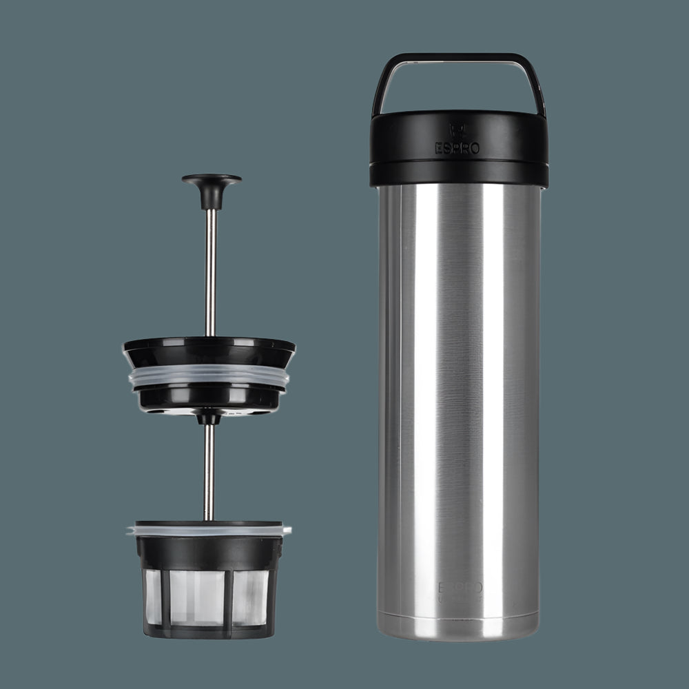 ESPRO P0 Ultralight Travel Coffee Press - Brushed (16oz / 473ml)