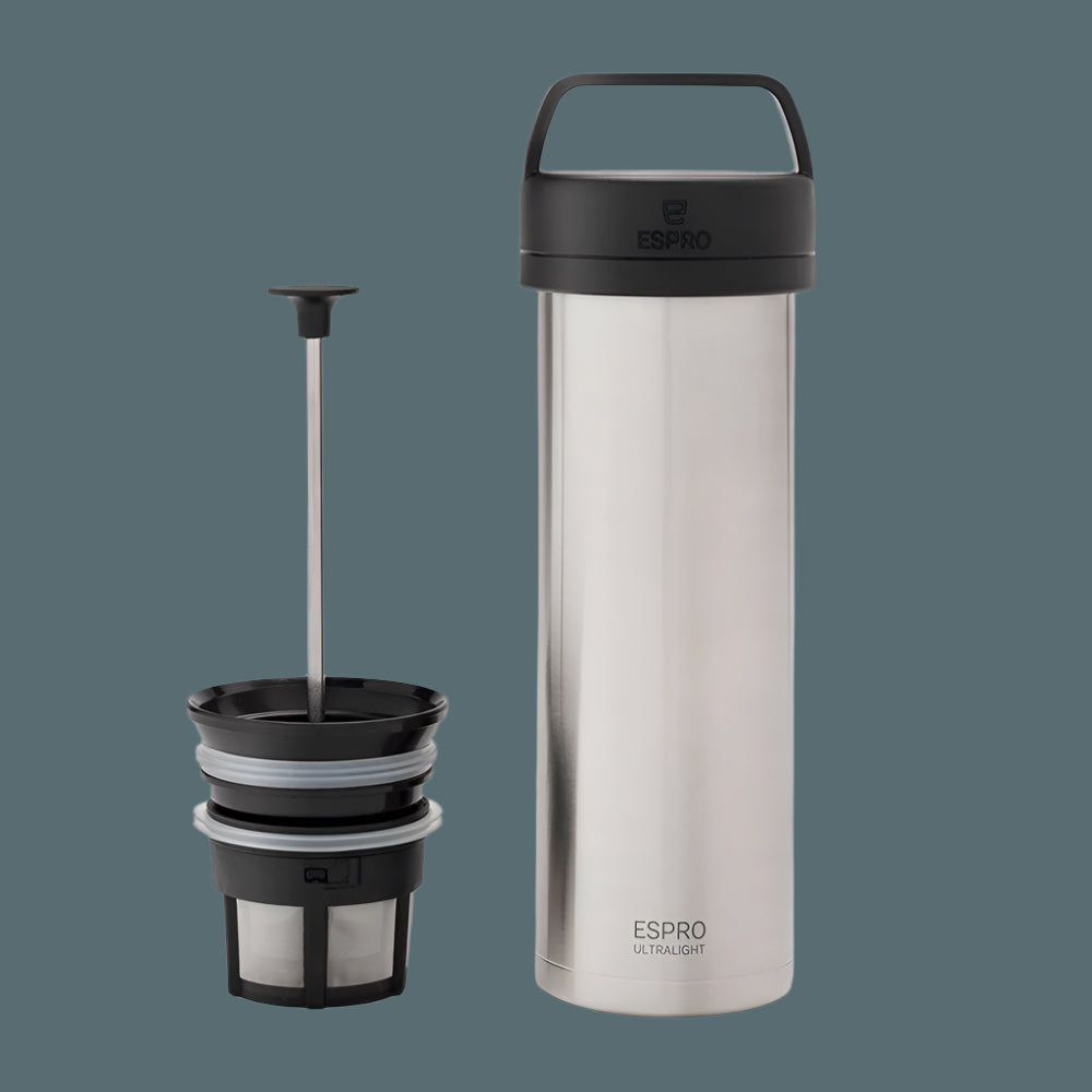 ESPRO P0 Ultralight Travel Coffee Press - Brushed (16oz / 473ml)