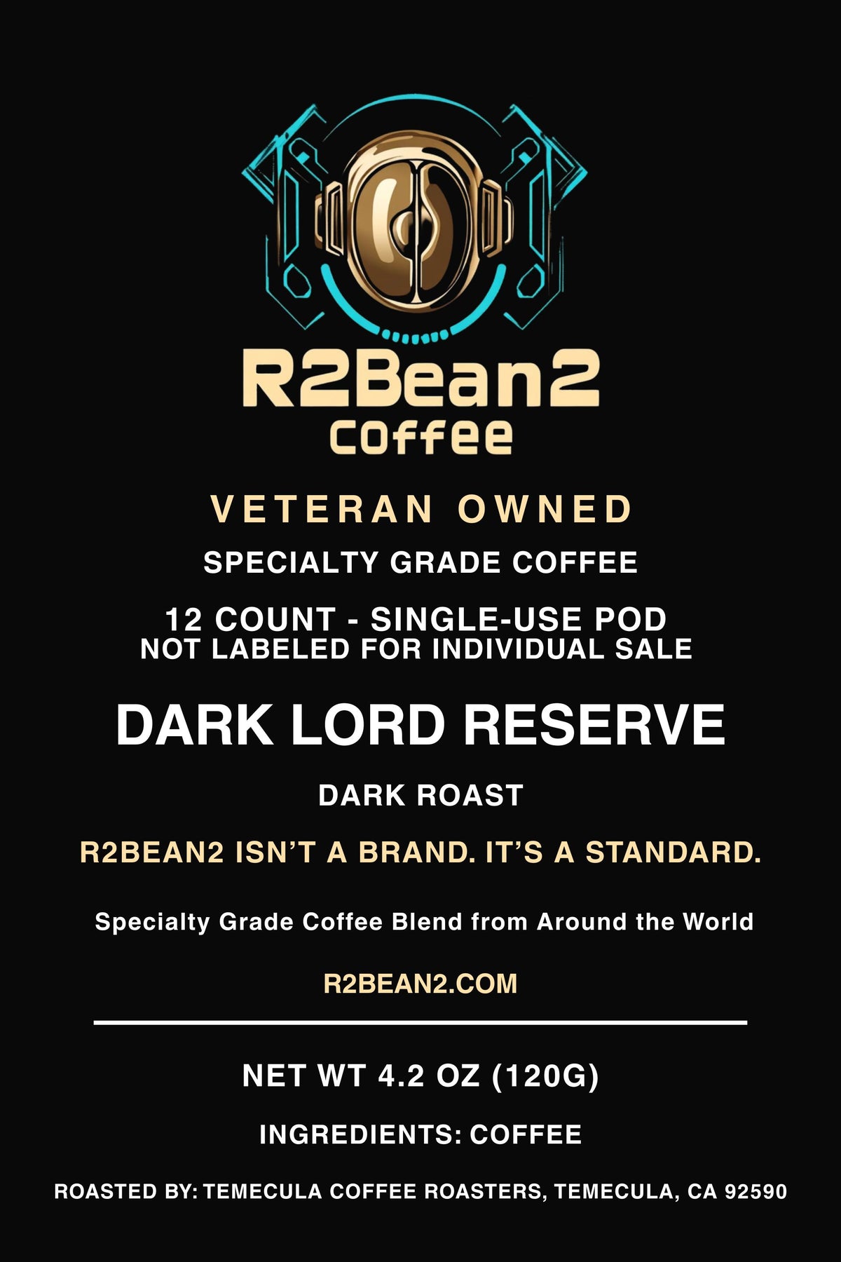 Dark Lord Reserve - Dark Roast (12 Single use cups)