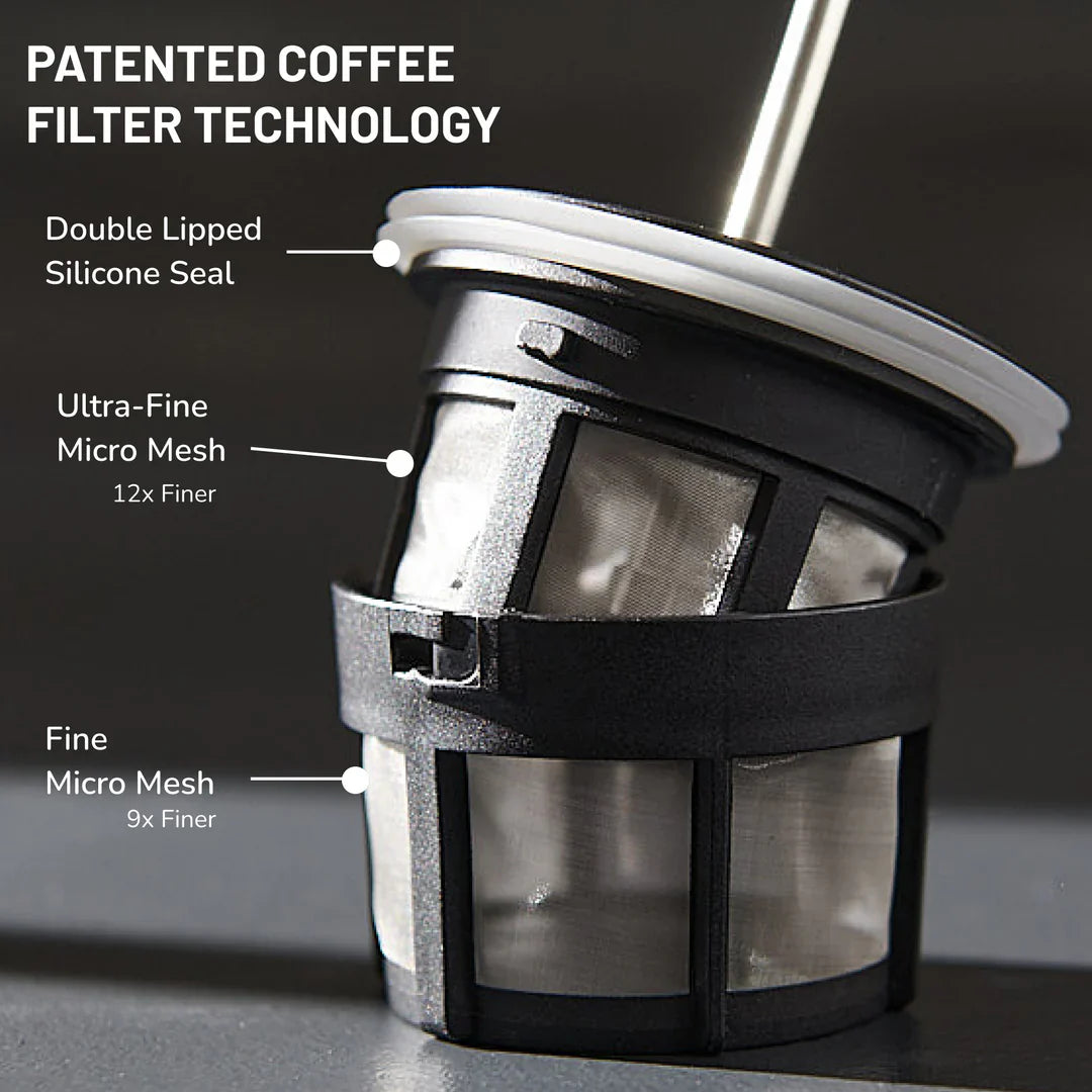 ESPRO P0 Ultralight Travel Coffee Press - Brushed (16oz / 473ml)