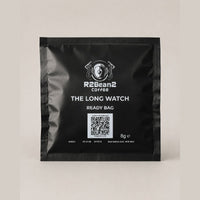 The Long Watch R2Bean2 single-serve speciality coffee brew bags with bright citrus, caramel and roasted nut tasting notes.