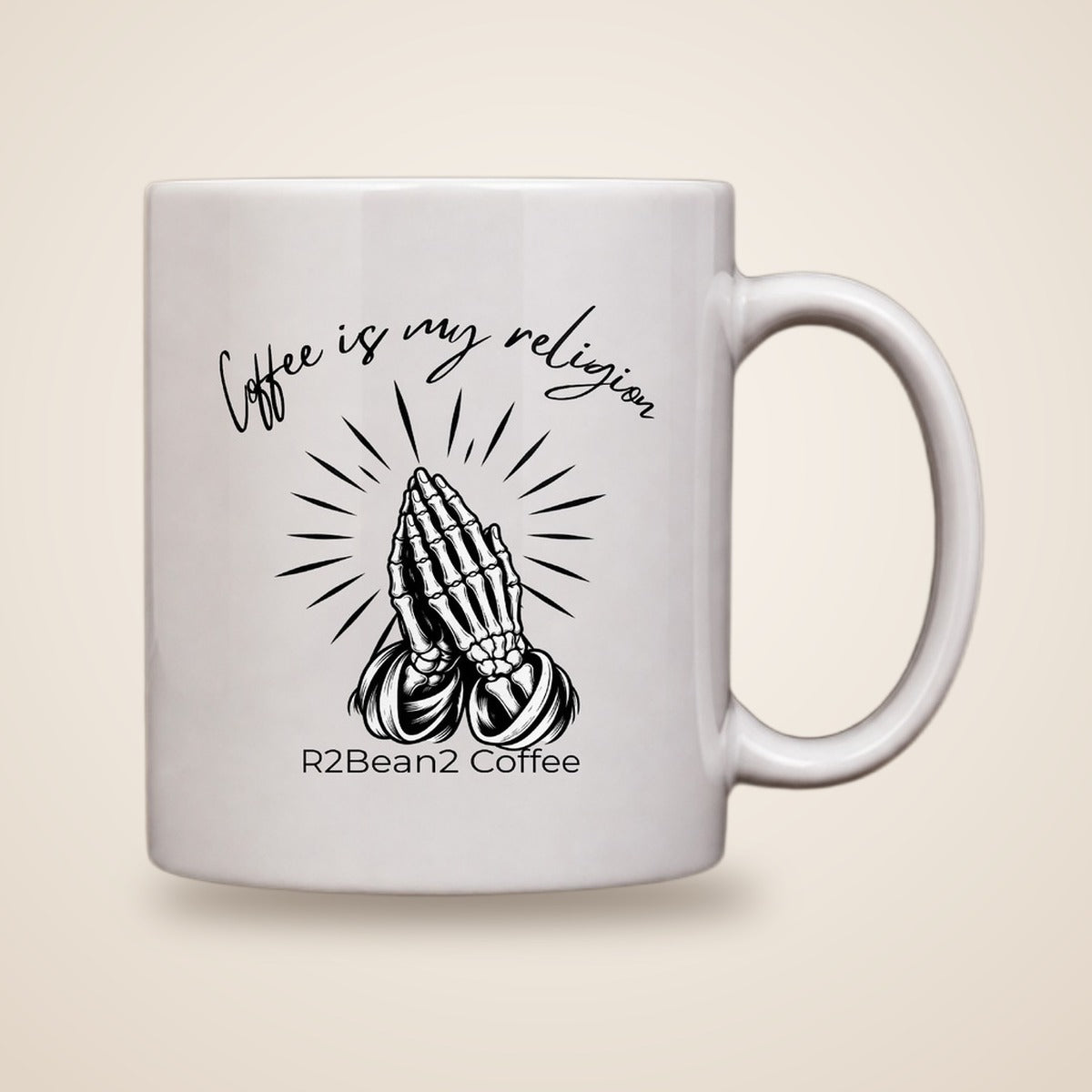 Coffee is my religion mug, R2Bean2 Coffee